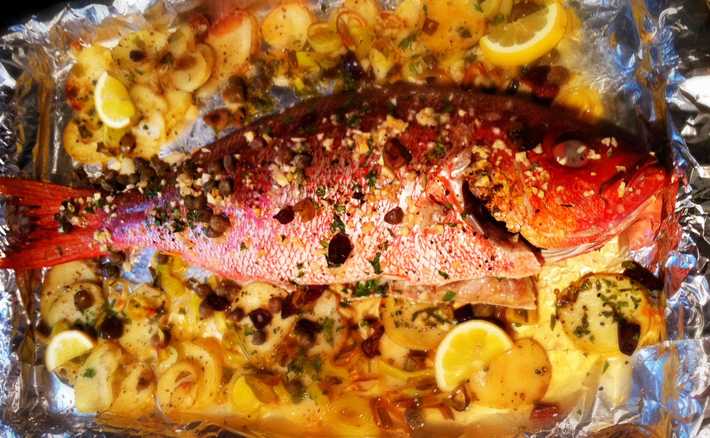 Croatian roasted fish