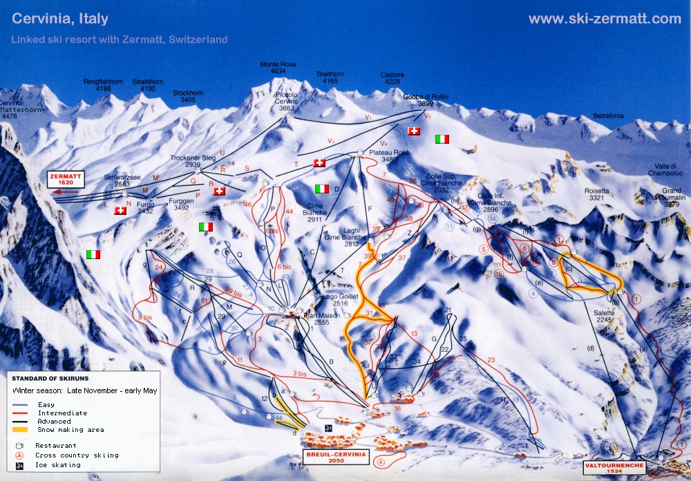 cervinia skimap