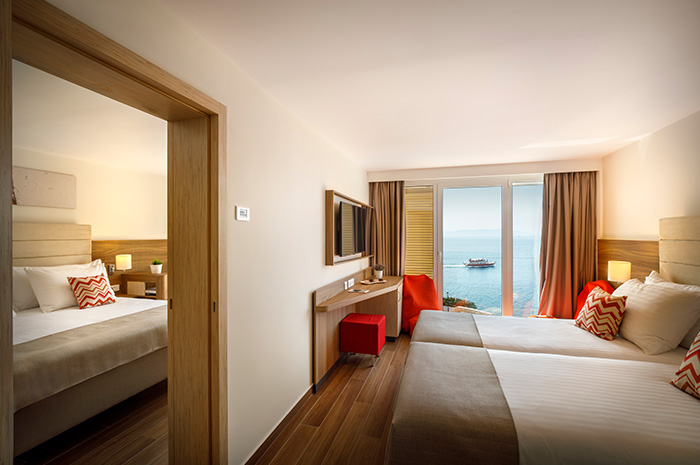 Valamar Collection Girandella Resort-10-Family-Hotel-09-Family teens room with balcony seaview-02